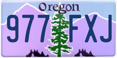 OR license plate 977FXJ