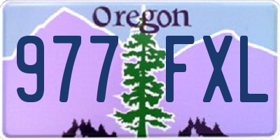 OR license plate 977FXL