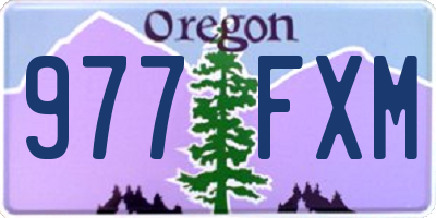 OR license plate 977FXM