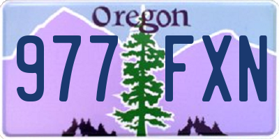 OR license plate 977FXN