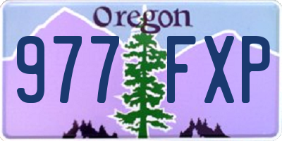 OR license plate 977FXP