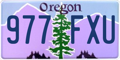 OR license plate 977FXU