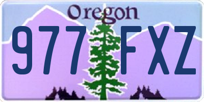 OR license plate 977FXZ