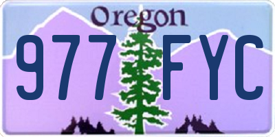 OR license plate 977FYC
