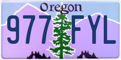 OR license plate 977FYL