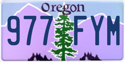 OR license plate 977FYM