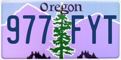 OR license plate 977FYT