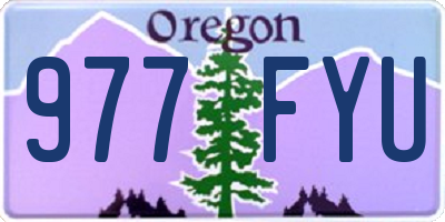 OR license plate 977FYU