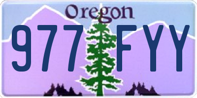 OR license plate 977FYY