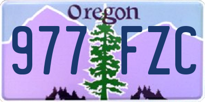 OR license plate 977FZC