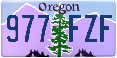 OR license plate 977FZF