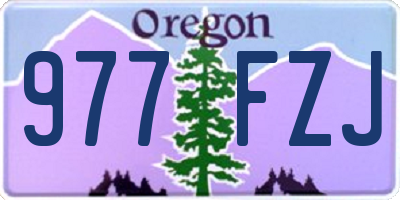 OR license plate 977FZJ