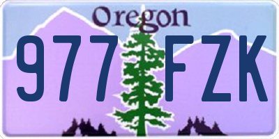 OR license plate 977FZK