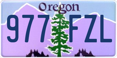 OR license plate 977FZL