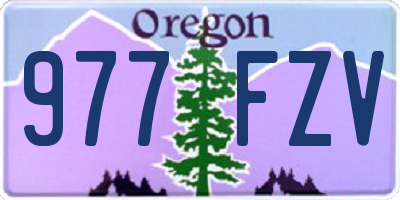 OR license plate 977FZV