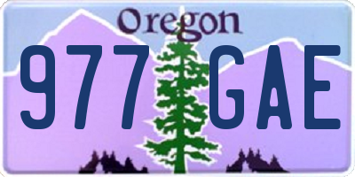 OR license plate 977GAE