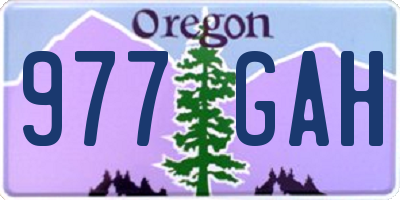 OR license plate 977GAH
