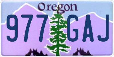 OR license plate 977GAJ