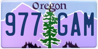 OR license plate 977GAM