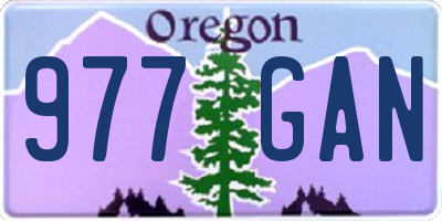 OR license plate 977GAN