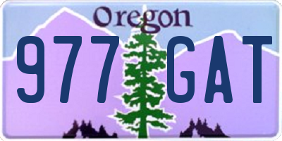 OR license plate 977GAT