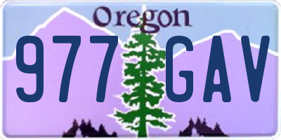 OR license plate 977GAV