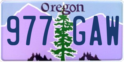 OR license plate 977GAW