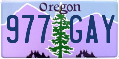 OR license plate 977GAY