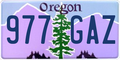 OR license plate 977GAZ