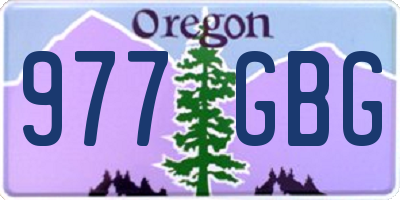 OR license plate 977GBG