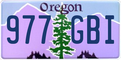 OR license plate 977GBI
