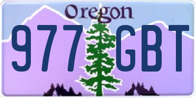 OR license plate 977GBT