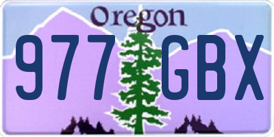 OR license plate 977GBX