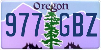 OR license plate 977GBZ
