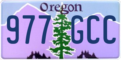 OR license plate 977GCC