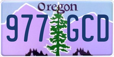 OR license plate 977GCD