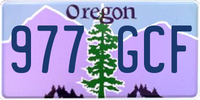 OR license plate 977GCF