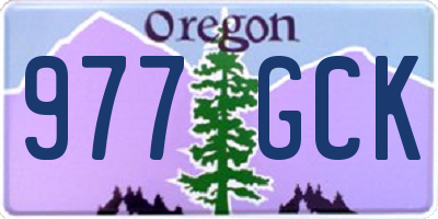 OR license plate 977GCK