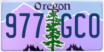 OR license plate 977GCO