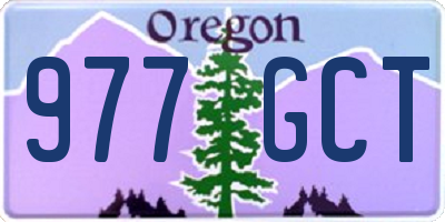 OR license plate 977GCT