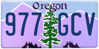 OR license plate 977GCV