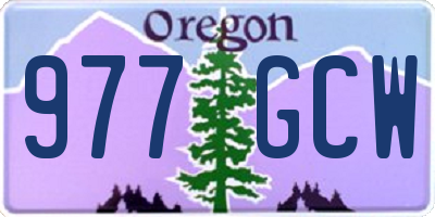OR license plate 977GCW