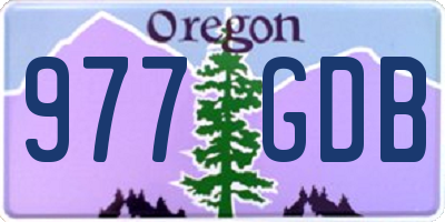 OR license plate 977GDB