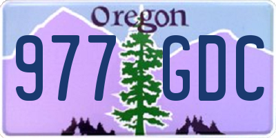 OR license plate 977GDC