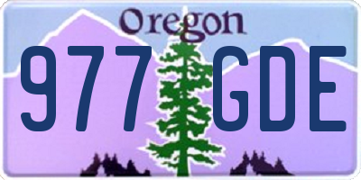 OR license plate 977GDE