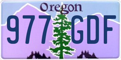 OR license plate 977GDF