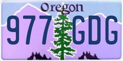 OR license plate 977GDG