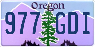 OR license plate 977GDI