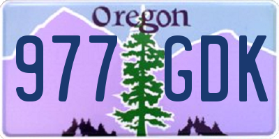 OR license plate 977GDK