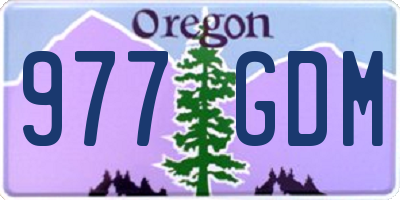 OR license plate 977GDM
